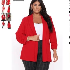 Red jacket/ blazer in a Medium